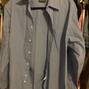 Kasper Blue Casual Button Down Shirt 32/33